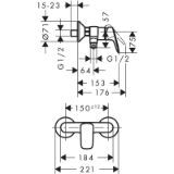 Изображение Змішувач для душу Logis Hansgrohe хром 71600000