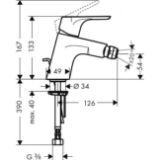 Изображение Смеситель для биде Focus Hansgrohe хром