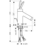 Изображение Змішувач для умивальника Axor Starck Hansgrohe 10010000  хром