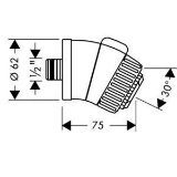 Picture of Бокова форсунка Activa Hansgrohe 28451000 хром