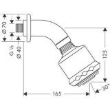 Изображение Верхний душ Clubmaster  Hansgrohe 27475000 хром