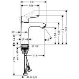 Изображение Смеситель для умывальника Metris 110 Hansgrohe хром