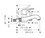 Picture of Змішувач для ванни Metris Classic Hansgrohe 31478000  хром 