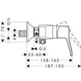 Picture of Змішувач для душу Metris Classic Hansgrohe 31672000  хром