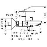 Изображение Смеситель для ванны Talis E2 Hansgrohe 316420 хром