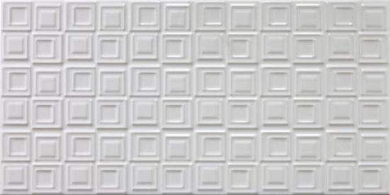 Изображение Плитка Colorker 212656 Sakkara Blanco 30,5*60,5 белая настенная рельефная глянцевая декорированная