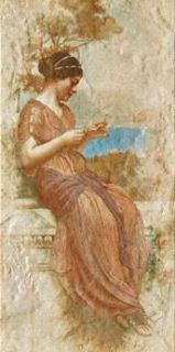 Изображение Плитка Pompei1 36B Imola 30*60 картина жінка бежева