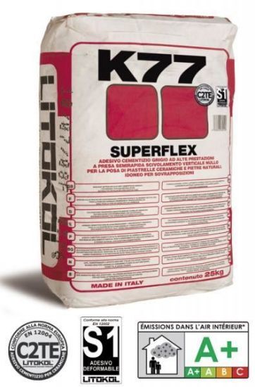 Picture of Цементний клей Superflex K77, Litokol, 25 кг