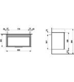Picture of Шафка під раковину 810339, з 1 шухлядкою, з внутрішньою поличкою Laufen Kartell H407601631
