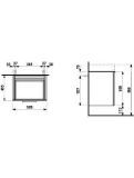 Изображение Шкафчик с компактным сифоном для раковины 810334/5, с одним ящиком и внутренней полкой Laufen Kartell H407551631