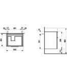 Picture of Шафка під раковину 810334, з 2 шухлядками Laufen Kartell H407552631