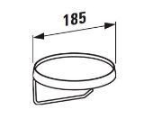 Picture of Тримач для туалетного паперу з диском, колір "прозорий кристал" Laufen Kartell H38433200