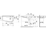 Изображение Раковина-столешница, полочка слева Ilbagnoalessi One Laufen H814976104