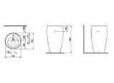 Изображение Раковина свободностоящая, объединенная с пьедесталом Ilbagnoalessi One Laufen H811972104