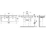 Изображение Двойная раковина-столешница Laufen Palace H810708104