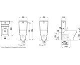 Изображение Напольный унитаз, глубокое смывание, выпуск vario 70-305 Laufen Palace H824706