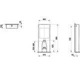 Picture of Чаша унітазу, монтується на підлозі, злив вертикальний, випуск vario 70-125, пристінний Laufen Palace H823701