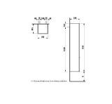 Изображение Шкафчик высокий, с 4 стеклянными полочками, дверные завесы слева Laufen Pro S H4831231423