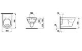 Изображение Унитаз подвесной с горизонтальным смыванием Laufen Pro H820951