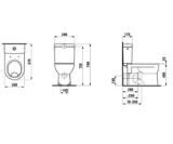 Изображение Унитаз напольный комбинированный, с горизонтальным смыванием, с горизонтальным/вертикальным выпуском Laufen Pro H824959