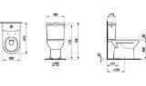 Изображение Унитаз напольный комбинированный, с глубоким смыванием смыванием, с вертикальным выпуском Laufen Pro H824957