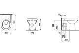 Изображение Унитаз напольный, с глубоким смыванием, с горизонтальным/вертикальным выпуском Laufen Pro H824957