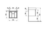 Picture of Шафка під раковину з сифоном, що економить простір, для раковини 818953, 1 висувний ящик Laufen Pro H483041423