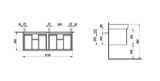Picture of Шафка під раковину з сифоном, що економить простір, для раковини 814967, 2 висувних ящика Lufen Pro H483081423