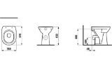 Изображение Напольный унитаз с глубоким смыванием, горизонтальный выпуск Laufen Pro H825955