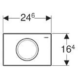 Picture of Geberit 115.109.46.1 Змивна клавіша "Delta 15", одинарний змив, пластик, хром матовий