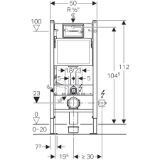 Изображение Geberit 111.153.00.1 Geberit Duofix монтажный элемент для подвесного унитаза, H112,  c встроенным бачком "Delta" 12см, для смывных клавиш "Delta"