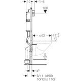 Изображение Geberit 111.153.00.1 Geberit Duofix монтажный элемент для подвесного унитаза, H112,  c встроенным бачком "Delta" 12см, для смывных клавиш "Delta"