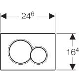 Изображение Geberit 115.770.11.5 Смывная клавиша Geberit Sigma01, двойной смыв