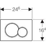 Изображение Geberit  115.770.KA.5  Смывная клавиша Geberit Sigma01, двойной смыв