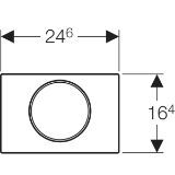 Picture of Geberit 115.758.KH.5 Змивна клавіша Geberit Sigma10, змив / стоп