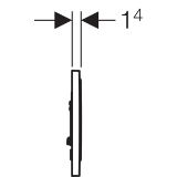 Picture of Geberit 115.758.KH.5 Змивна клавіша Geberit Sigma10, змив / стоп