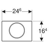 Picture of Geberit 115.787.SN.5 Змивна клавіша Geberit Sigma10, змив / стоп, з кріпленням на гвинтах