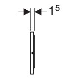 Picture of Geberit 115.787.SN.5 Змивна клавіша Geberit Sigma10, змив / стоп, з кріпленням на гвинтах