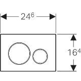 Picture of Geberit 115.882.KK.1 Змивна клавіша Geberit Sigma20, подвійний змив