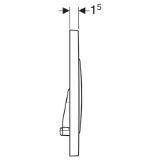 Изображение Geberit 115.882.KL.1 Смывная клавиша Geberit Sigma20, двойной смыв