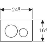 Изображение Geberit 115.889.SN.1 Смывная клавиша Sigma 20, двойной смыв