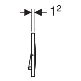 Изображение Geberit 115.889.SN.1 Смывная клавиша Sigma 20, двойной смыв