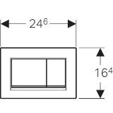 Изображение Geberit 115.883.JQ.1  Смывная клавиша Geberit Sigma30, двойной смыв
