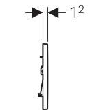 Изображение Geberit 115.883.JQ.1  Смывная клавиша Geberit Sigma30, двойной смыв