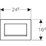 Picture of Geberit 115.893.45.1 Змивна клавіша Geberit Sigma30, змив / стоп, з кріпленням на гвинтах