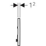 Изображение Geberit 115.893.KJ.1 Смывная клавиша Geberit Sigma30, смыв/стоп, с креплением на винтах