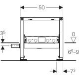 Picture of Geberit 111.593.00.1 Монтажний елемент Geberit Duofix для душових систем, 50 см, з водовідведенням в стіні, висота стяжки для підлогового стоку 65-90 мм