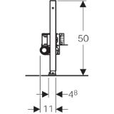 Изображение Geberit 111.593.00.1 Монтажный элемент Geberit Duofix для душевых систем, 50 см, с водоотводом в стене, высота стяжки для напольного стока 65–90 мм