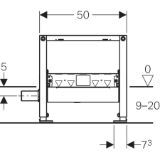 Picture of Geberit 111.591.00.1 Монтажний елемент Geberit Duofix для душових систем, 50 см, з водовідведенням в стіні, висота стяжки для підлогового стоку 90-200 мм