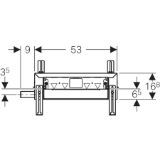 Изображение Geberit 457.536.00.1 Монтажный элемент Geberit Kombifix для душевых систем, с водоотводом в стене, высота стяжки для напольного стока 65–90 мм